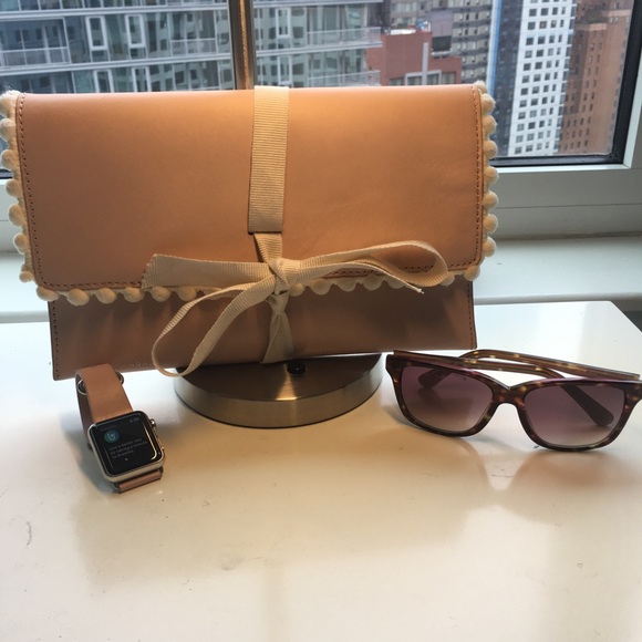 Loeffler Randall Handbags - NWOT Loeffler Randall Blush Pom Pom clutch